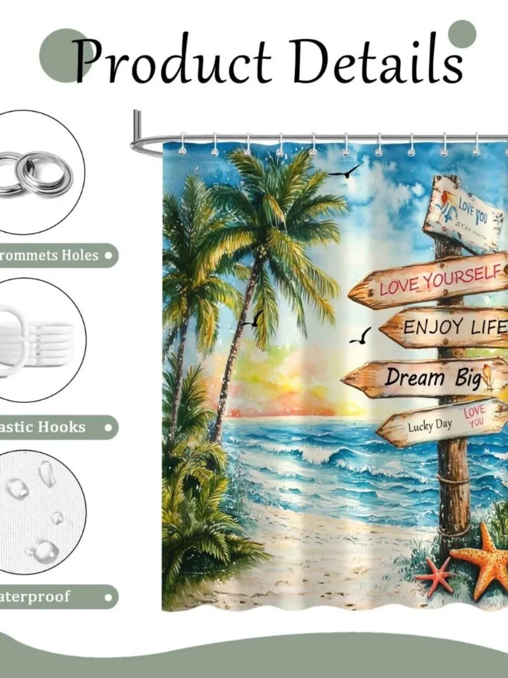 ($5 SALE) Tropical Paradise Shower Curtain